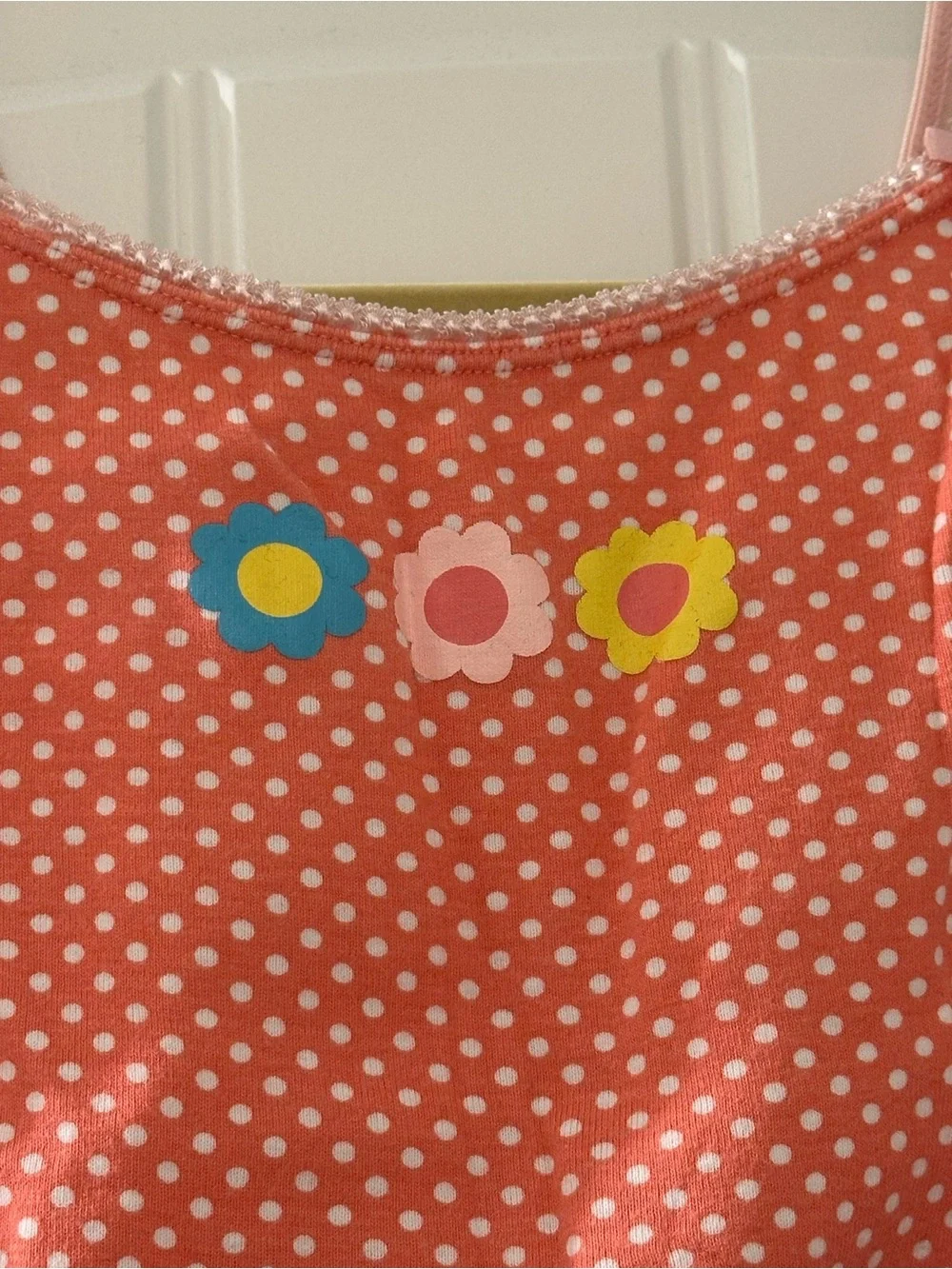 NWOT Gymboree Flower Graphic Polka Dot Cami Tank Camisole Top Sz 5-6 2009